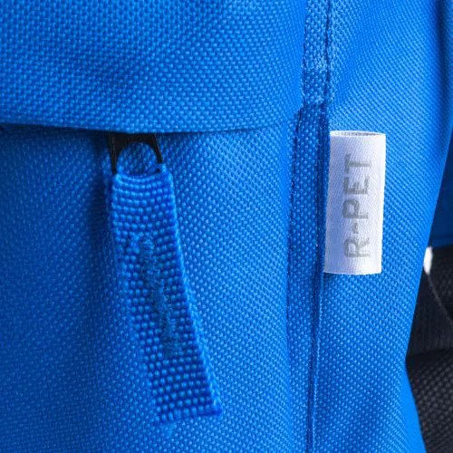 Sac à dos en polyester recyclé R-PET avec poche externe avec fermeture éclair