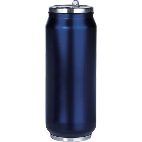 BOUTEILLE THERMIQUE 500 ML EN FORME DE CANETTE A DOUBLE PAROI ISOLANTE EN ACIER ET PLASTIQUE