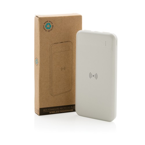 Powerbank inalámbrico de plástico reciclado estándar RCS
