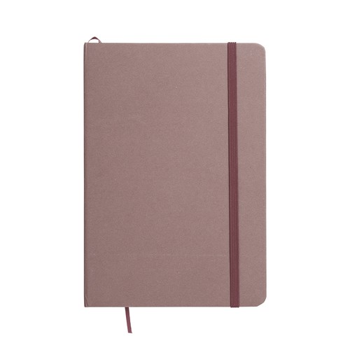 Carnet de notes avec couverture en résidus de fruits et fermeture élastique