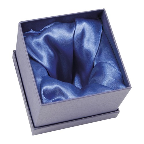 BLUE SATIN BOX BLUE 110X110X90 MM BLUE SATIN BOX BLUE 110X110X90 MM