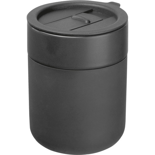 Drinkbeker van keramiek met een ommanteling van silicone, 340 ml Drinkbeker van keramiek met een ommanteling van silicone, 340 ml