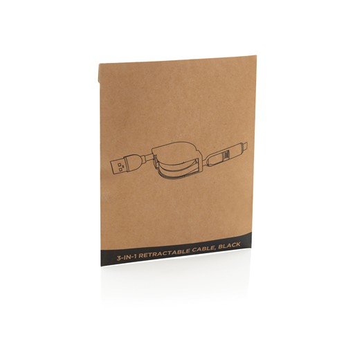 3-in-1 kabel met oprolmechanisme 3-in-1 kabel met oprolmechanisme