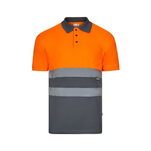 VL CUPID LARGE. Polo bicolore (160g/m²) à manches courtes, en polyester (100%)