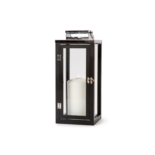 Orrefors Jernverk stainless steel lantern with wood