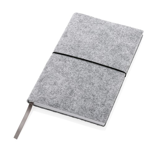 Cahier A5 à couverture souple en feutre recyclé certifié GRS Cahier A5 à couverture souple en feutre recyclé certifié GRS