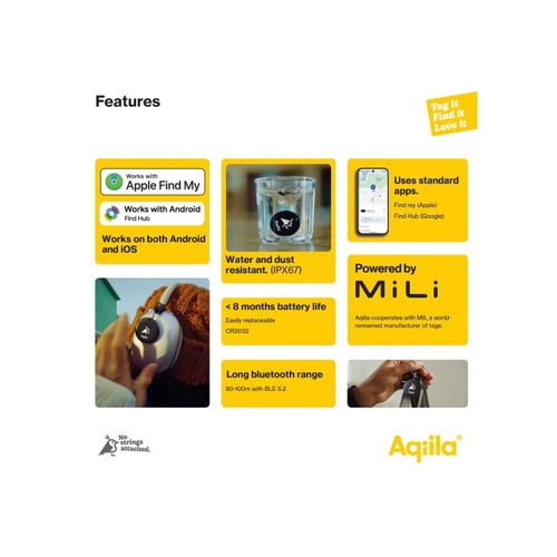 Aqiila Tagbird Waterdichte Tracker met Fietsbel Aqiila Tagbird Waterdichte Tracker met Fietsbel