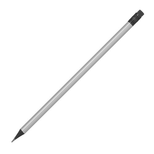 Pencil with eraser in metallic colors JAMES