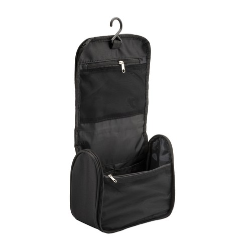 Microfiber beauty case with zipper, large inside pockets, hook and handle Microfiber beauty case with zipper, large inside pockets, hook and handle