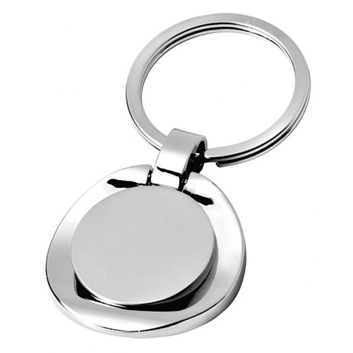 PORTE-CLÉS CHROMÉ AVEC BOÎTE EN METAL