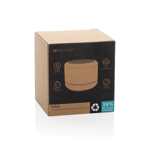 Enceinte 3W avec batterie amovible Peblo RCS Enceinte 3W avec batterie amovible Peblo RCS
