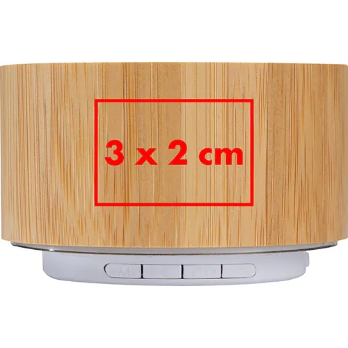 Altavoz Bluetooth con revestimiento de bambú. Altavoz Bluetooth con revestimiento de bambú.
