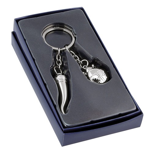 KEY CHAIN LADYBIRD AND HORN AMULET KEY CHAIN LADYBIRD AND HORN AMULET
