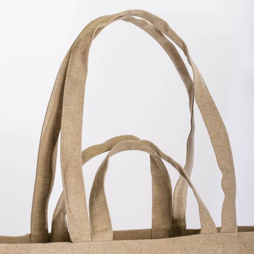 280 g/m2 recycled cotton shopper with gusset at base, double handles and inside pocket