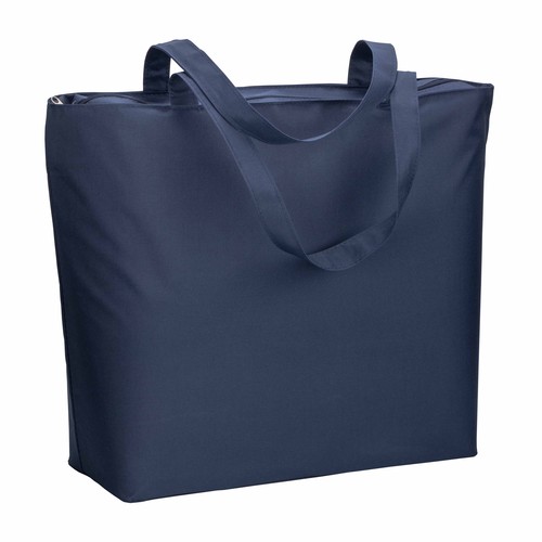 300D polyester beach bag with long handles and zip closure 300D polyester beach bag with long handles and zip closure