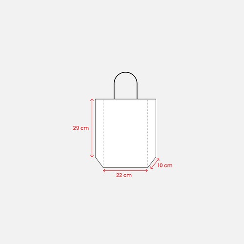 157 g/m2 matte laminated paper shopping bag with gusset and bottom reinforcement 157 g/m2 matte laminated paper shopping bag with gusset and bottom reinforcement