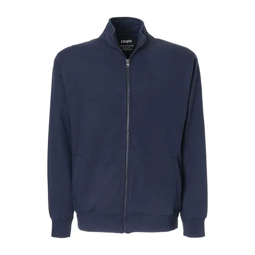Unisex zipper sweatshirt made of 100% regenerated 280 g/m2 fabric