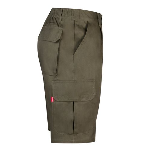 VL CHIONE. Bermuda sergé, multipoches (200g/m²), en coton (35%) et polyester (65%)
