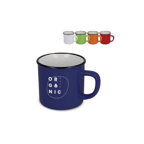 Enamel style ceramic mug 280ml