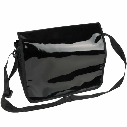 600D polyester book bag with adjustable shoulder strap and shiny PVC flap 600D polyester book bag with adjustable shoulder strap and shiny PVC flap