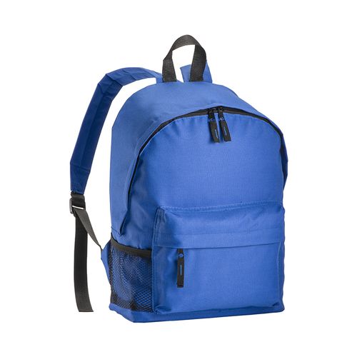 Sac à dos en polyester 600D avec 3 poches, dont une latèrale en filet. Bretelles réglables Sac à dos en polyester 600D avec 3 poches, dont une latèrale en filet. Bretelles réglables