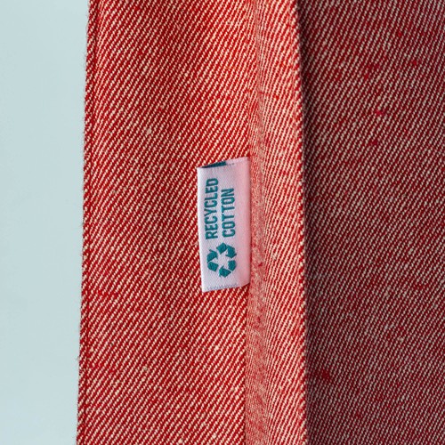 280g/m2 recycled cotton shopping bag, long handles and gussets