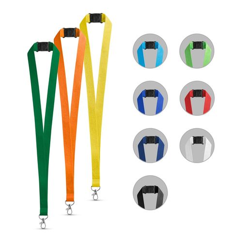 LEEDS. Lanyard en polyester avec fermoir de sécurité LEEDS. Lanyard en polyester avec fermoir de sécurité