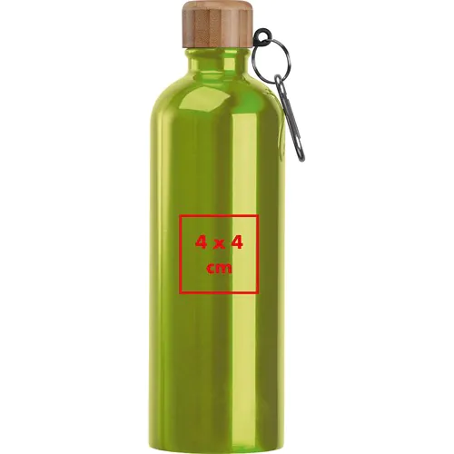 Botella de acero inoxidable con mosquetón, 750 ml Botella de acero inoxidable con mosquetón, 750 ml