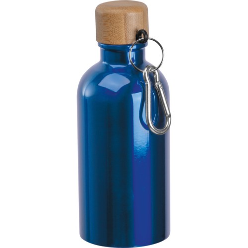 Drinkfles van rvs met karabijnhaak, 400 ml