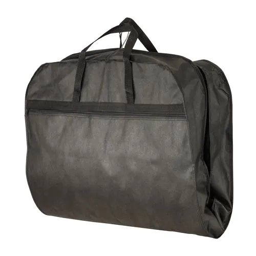 80 g/m2 non-woven fabric garment bag for travelling with external compartment 80 g/m2 non-woven fabric garment bag for travelling with external compartment