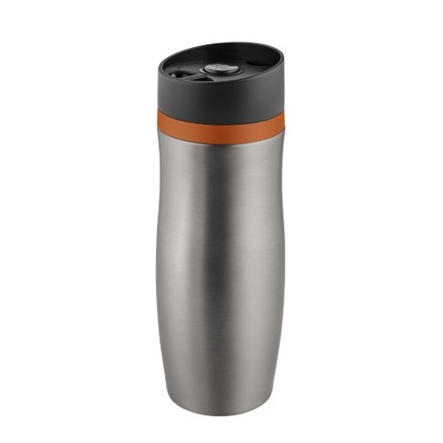 Metmaxx® thermal mug "CremaExtensaProtect" titanium/ring orange Metmaxx® thermal mug "CremaExtensaProtect" titanium/ring orange