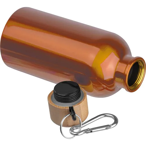 Gourde en acier inoxydable avec mousqueton, 400ml Gourde en acier inoxydable avec mousqueton, 400ml