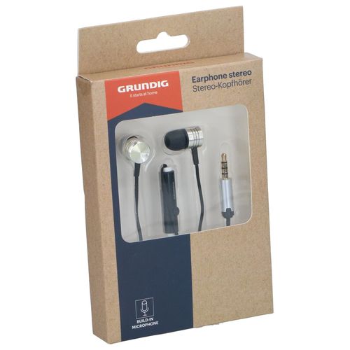GRUNDIG In-ear earphones with microphone 3.5mm black GRUNDIG In-ear earphones with microphone 3.5mm black