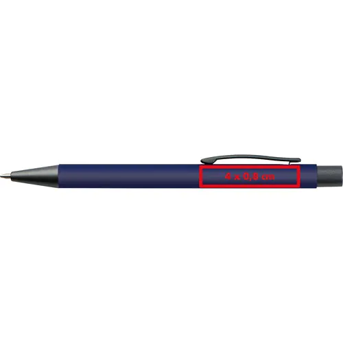 Plastic ballpoint pen with metal clip
