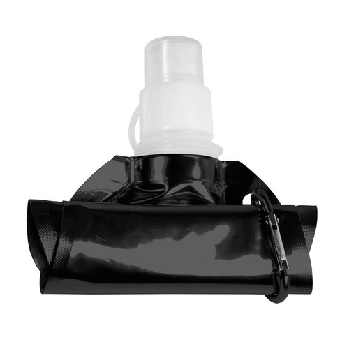 Foldable PE/PET BPA free water bottle (480ml), with snap hook Foldable PE/PET BPA free water bottle (480ml), with snap hook