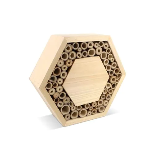 Bee House made of FSC Wood Hexagonal