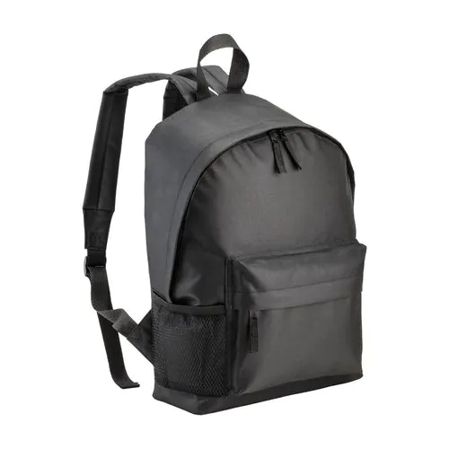 Sac à dos en polyester recyclé R-PET avec poche externe avec fermeture éclair