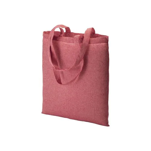 150 g/m2 recycled cotton shopping bag, melange effect, long handles 150 g/m2 recycled cotton shopping bag, melange effect, long handles