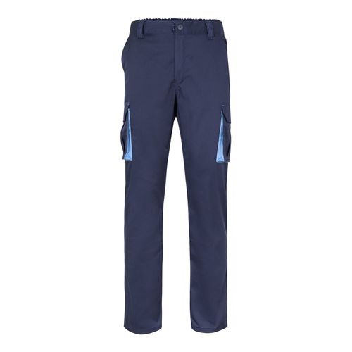 VL HYPNOS. Two-tone multi-pocket twill trousers (200g/m²), in cotton (35%) and polyester (65%)