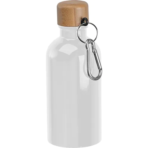 Botella de acero inoxidable con mosquetón, 400 ml Botella de acero inoxidable con mosquetón, 400 ml