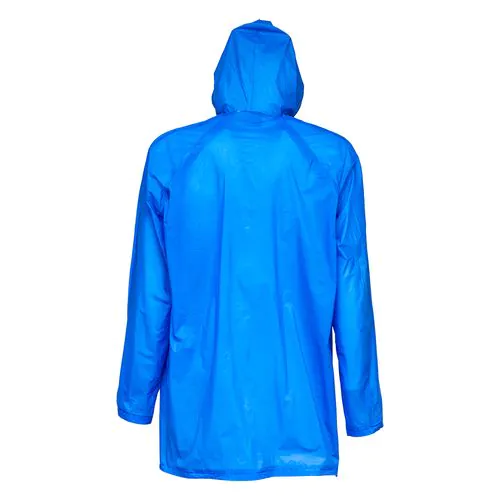 Embossed PVC (200 g) raincoat, supplied in a pocket-sized bag. One size Embossed PVC (200 g) raincoat, supplied in a pocket-sized bag. One size