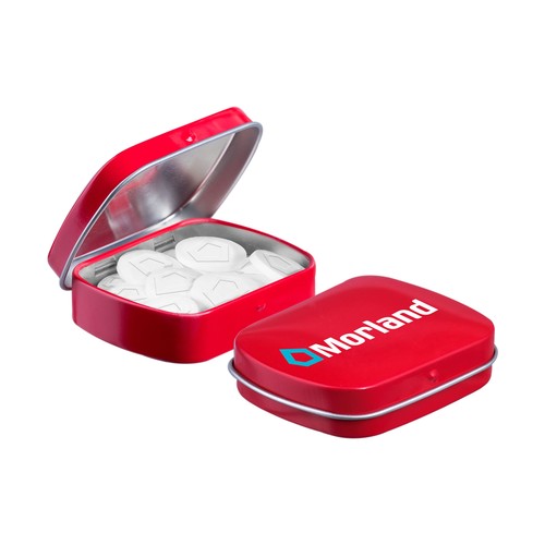Mini boîte à charnière avec logo menthes