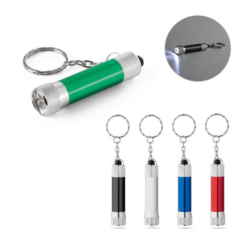 RE-LERGAN. Aluminium keyring (92% recycled) with 3-light LED torch RE-LERGAN. Aluminium keyring (92% recycled) with 3-light LED torch