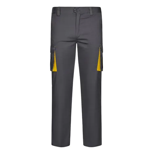 VL FIDES. Pantaloni elasticizzati bicolore con diverse tasche (240g/m²), in cotone (46%), EME (38%) e poliestere (16%)