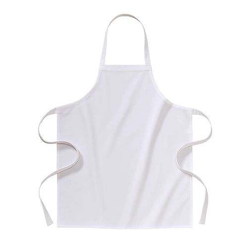 100% cotton (180 g/m2) long white cooking apron, 70 x 85cm 100% cotton (180 g/m2) long white cooking apron, 70 x 85cm