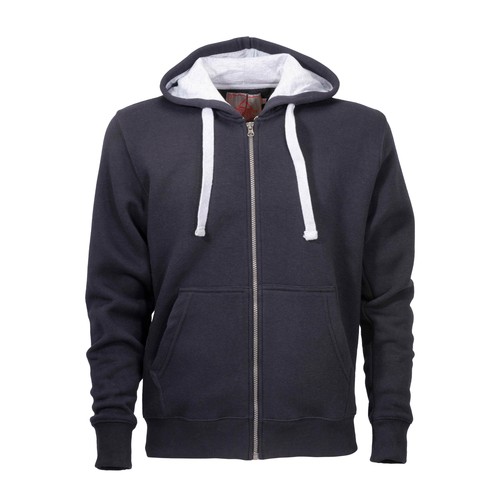 Felpa da uomo a zip intera, con cappuccio e 2 tasche frontali Felpa da uomo a zip intera, con cappuccio e 2 tasche frontali