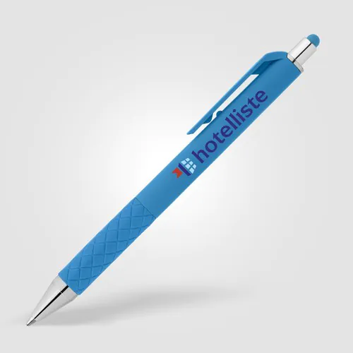 Penna a scatto Islander Bright Gel con gommino touch-screen Penna a scatto Islander Bright Gel con gommino touch-screen
