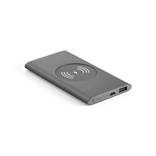 CASSINI. Power bank 4.000 mAh with 5W wireless charger in recycled aluminium (100% rAL) CASSINI. Power bank 4.000 mAh with 5W wireless charger in recycled aluminium (100% rAL)
