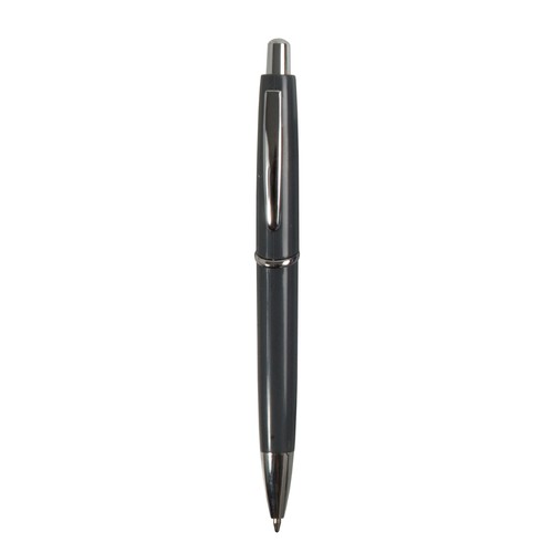 ABS plastic snap pen with coloured barrel and metal clip, jumbo refill
