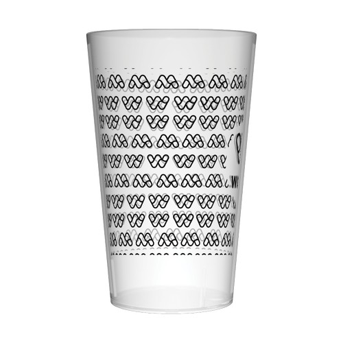 Personalised 25 cl Reusable Plastic Cup (Wobz base) - 1 color screen printing Personalised 25 cl Reusable Plastic Cup (Wobz base) - 1 color screen printing